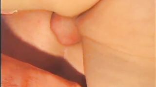 Blond slut in lingerie gets her ass pounded