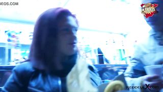 Two sluts with big butts sucking dick on the street - Lulú Prétel & Mar Punch