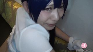 【Hentai Cosplay】"Cum with me" Japanese idol cosplayer gets creampied in doggystyle - Free