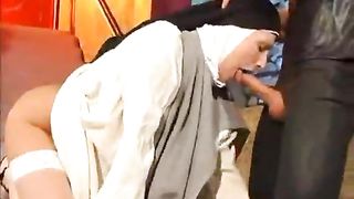 My priest teaches me how to play