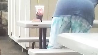 Big ass on mature redhead