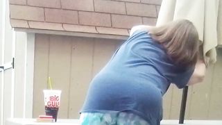 Big ass on mature redhead