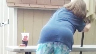 Big ass on mature redhead