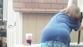 Big ass on mature redhead