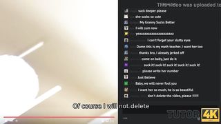 TUTOR4K. Perv sneaks into math teachers apartment and they have sex