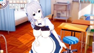 [Eroge Koikatsu! ] Touhou nights Sakuya rubs breasts H! 3DCG Big Breasts Anime Video (Touhou Project) [Hentai Game]