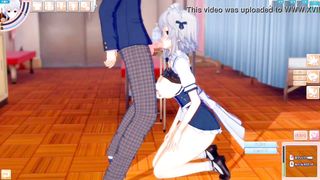 [Eroge Koikatsu! ] Touhou nights Sakuya rubs breasts H! 3DCG Big Breasts Anime Video (Touhou Project) [Hentai Game]