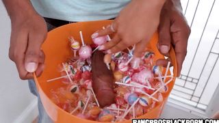 Black sausage shaped candies for the beautiful Halloween girl!