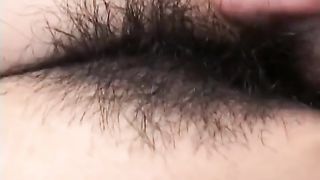 Hitomi Ikeno in fishnets has hairy slit fucked hard