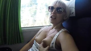 Masturbation and Orgasm in the Train