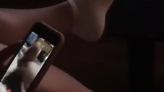 Wife Skyping with Husbands Friend