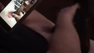 Wife Skyping with Husbands Friend