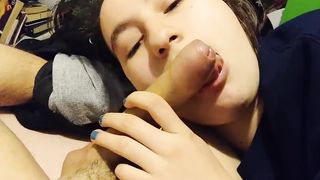 Babygirl Sucks Daddy's Dick