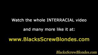 Interracial pussy jizzed