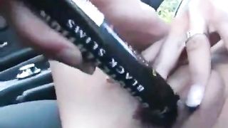 My girlfriend in the car