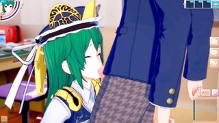 [Eroge Koikatsu! ] Touhou Shikieihime Yamazanadu rubs her boobs H! 3DCG Big Breasts Anime Video (Touhou Project) [Hentai Game Eiki Shiki Yamaza etc.]