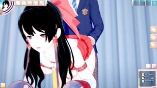 [Eroge Koikatsu! ] Touhou Reimu Hakurei rubs her boobs H! 3DCG Big Breasts Anime Video (Touhou Project) [Hentai Game]