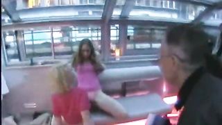 Naughty lesbians show on a boat