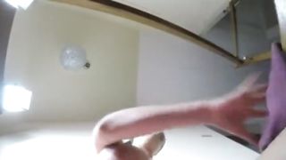 Mom's Boobs keep on Dropping out while Shes Cleaning