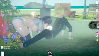 [Personality mechanical and emotionless] AI 〇 woman play erotic video (cute shortcut black hair huge breasts JK edition with naughty scene) Real 3DCG erotic game [hentai game]