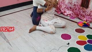 Holi Special - fuck hard priya in holi occasion with hindi roleplay - YOUR PRIYA