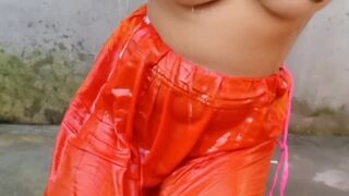 Desi village Bhabhi bathroom sex with lover boy