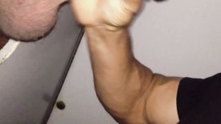 Big load of cum at the glory hole 411gloryhole.com