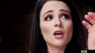 Petite bdsm subject dominated with deepthroat and whipped