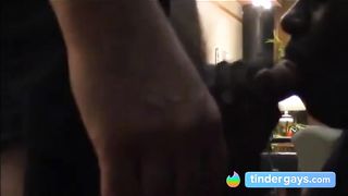 Tall Black Bitch Swallows White Tops Cum