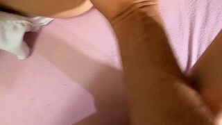 My school friend squirts in my hand, sucks my cock and drinks my hot cum