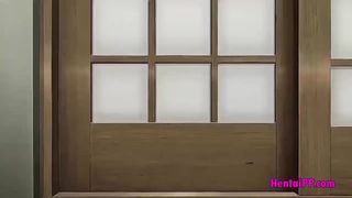 Young Hentai Brunette Fuck In The Kitchen