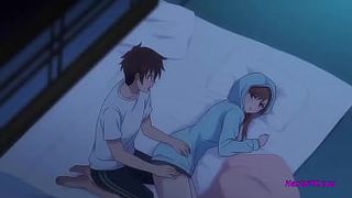 Horny Brunette Hentai Stepsister Share Same Bed With Stepbrother