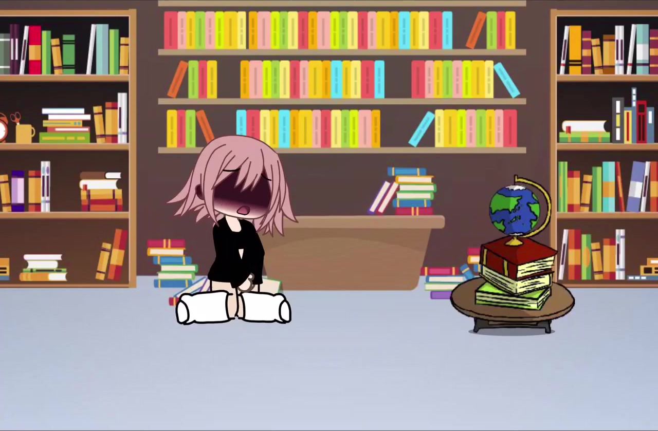 Caught mausterbating in library (gacha lesbian sex)