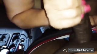 Sloppy suck off with creamy cum ending