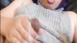 Asian Sissy Jerking off in VKS Sweater