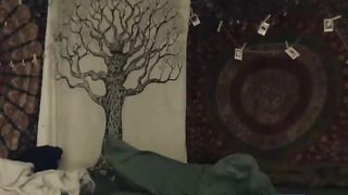 BBW with hairy ass and pussy plays on webcam