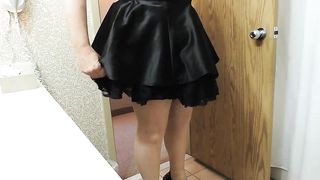 Sissy Ray in Purple Corset and Black Maids Skirt