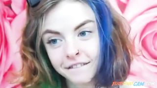 Her Name ? sweet girl tattooes masturbates on cam