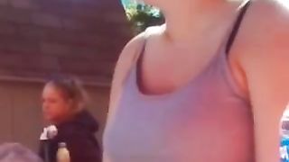 Big tittie's on busty brunette