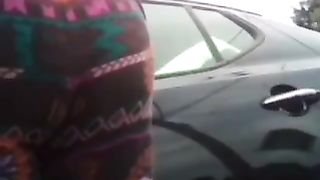 Sexy big ass on blonde in leggings