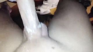 Rams her creammie pussy