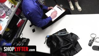 Real Shoplifter Gets Bent Over By Corrupt Security Guard - Shoplyfter