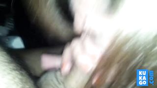 Portuguese blowjob insede the car