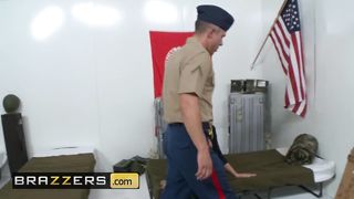 BRAZZERS - Busty Blonde Margo Services the Military