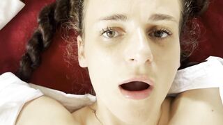 my neighbor agreed to come visit me and I taught her how to fuck in anal