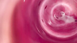 Camera deep inside Mia's teen pussy