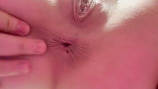 Fingering pussy close up. Suck boobs and cum