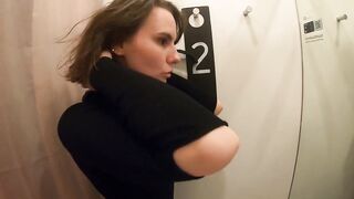 Real sex public pov blowjob in fitting room - Darcy Dark