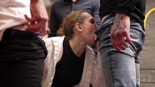 Sex office, part 6. Four big dicks for employee of the month