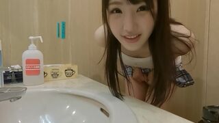 Cute Japanese Idol⑤Exposed sex in ordinary cafe. I put toys in her and made her give me a blowjob.
